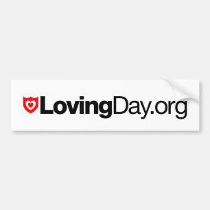 Loving Day Bumper Sticker in White