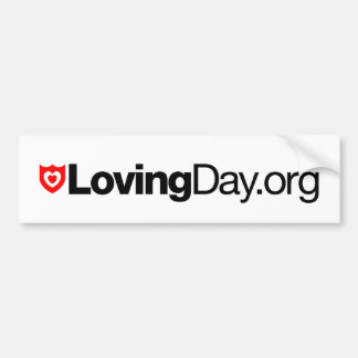 Loving Day Bumper Sticker in White