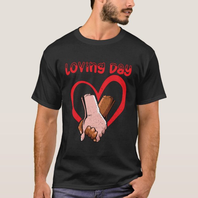 Loving Day June 12Th Interracial Marriage Biracial T-Shirt (Front)