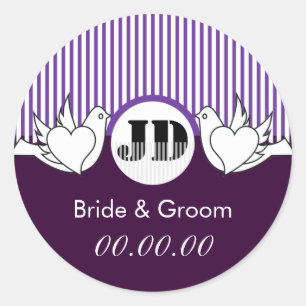 Loving Doves Wedding Stickers