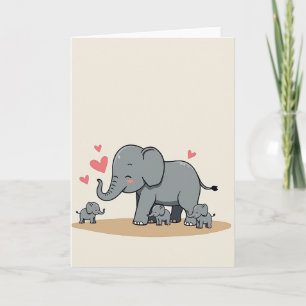 Loving Elephant Mothers Day Card