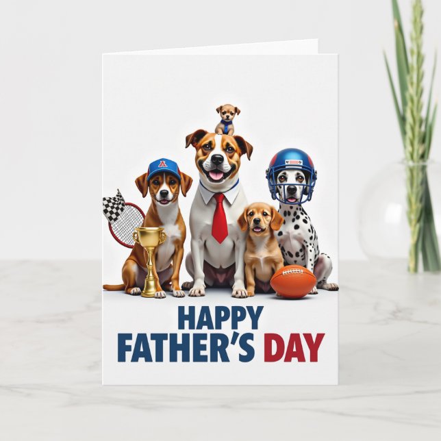 Loving Fathers Day Dogs Card (Front)