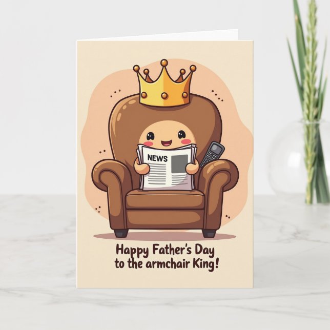 Loving Fathers Day Throne Card (Front)