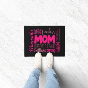 Loving Fearless Mom Heart of the Family Doormat