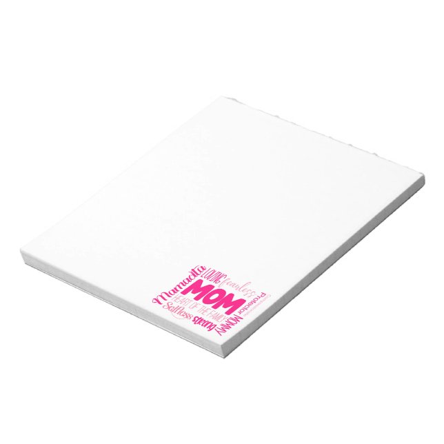 Loving Fearless Mom Heart of the Family Notepad (Rotated)