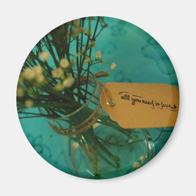 Loving Flowers 2 1/4 inch Magnet (Front)