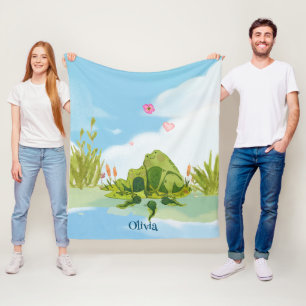 Loving Frog Family Fleece Blanket