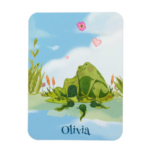 Loving Frog Family Magnet