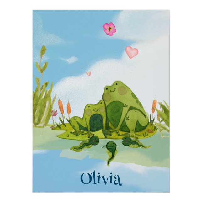 Loving Frog Family Poster (Front)