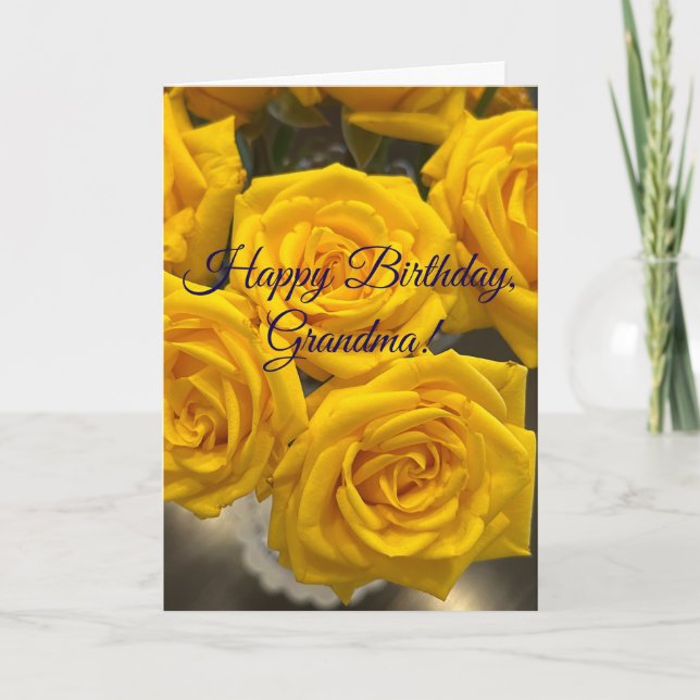 Loving Grandma, Happy Birthday Card (Front)