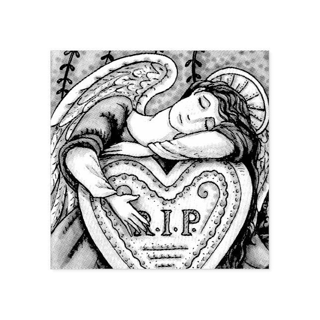 LOVING GUARDIAN ANGEL CEMETERY, GRAVE RUBBER STAMP (Imprint)
