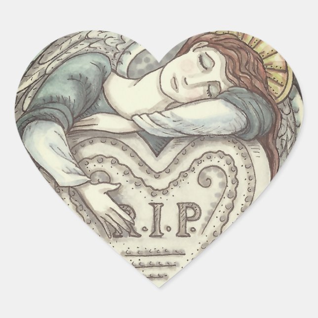 LOVING GUARDIAN ANGEL CEMETERY STICKERS Hrt SHEET (Front)