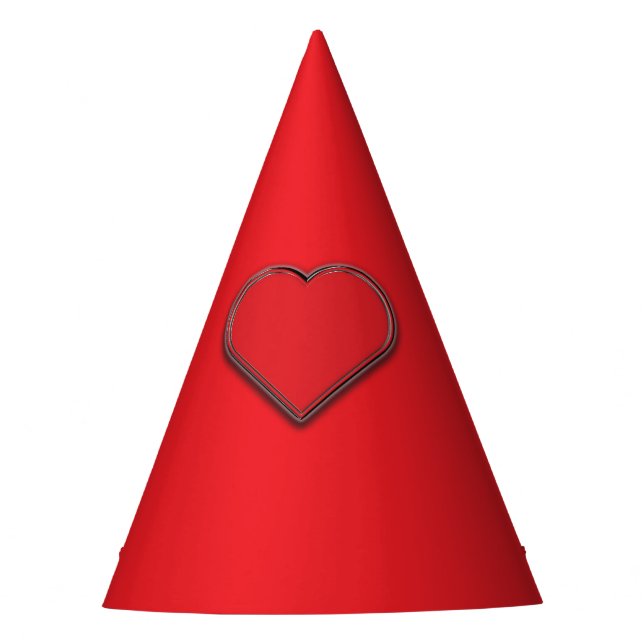 Loving Heart Design Party Hat (Front)
