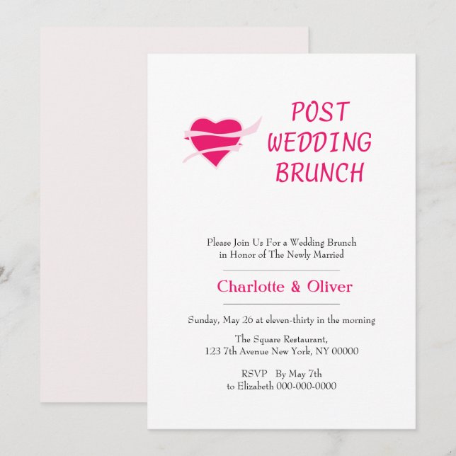 Loving Heart Invitation (Front/Back)