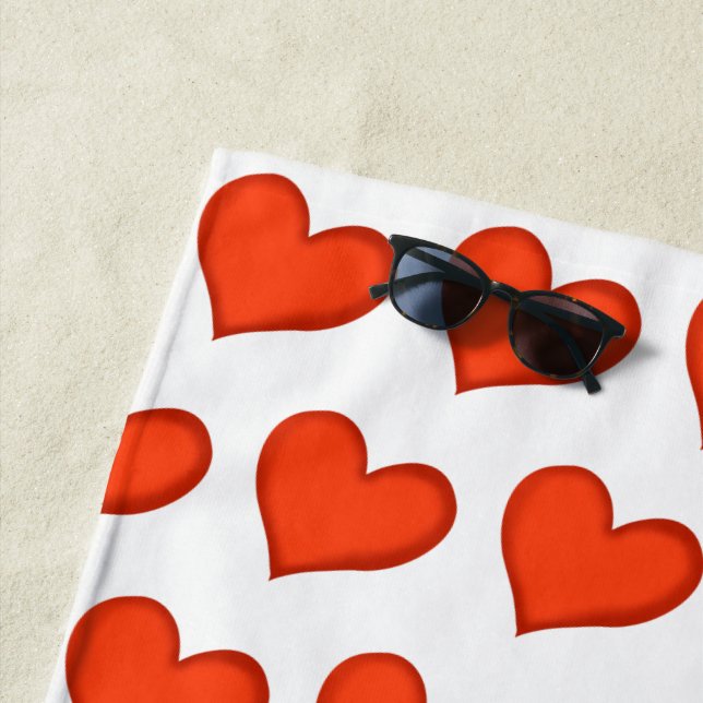 Loving Hearts Beach Towel (In Situ)