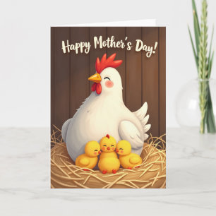 Loving Hen Family Scene Card