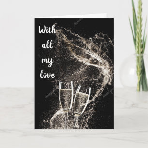 **LOVING** HOLIDAY TOAST TO THE ONE I LOVE CARD