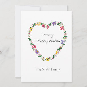 Loving Holiday Wishes with Personalization Card