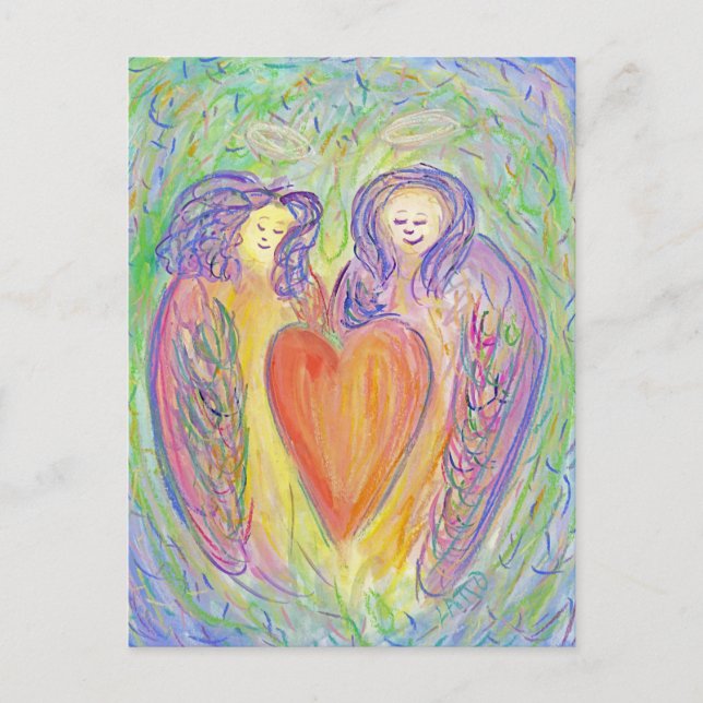 Loving Kindness Guardian Angels Art Postcard (Front)