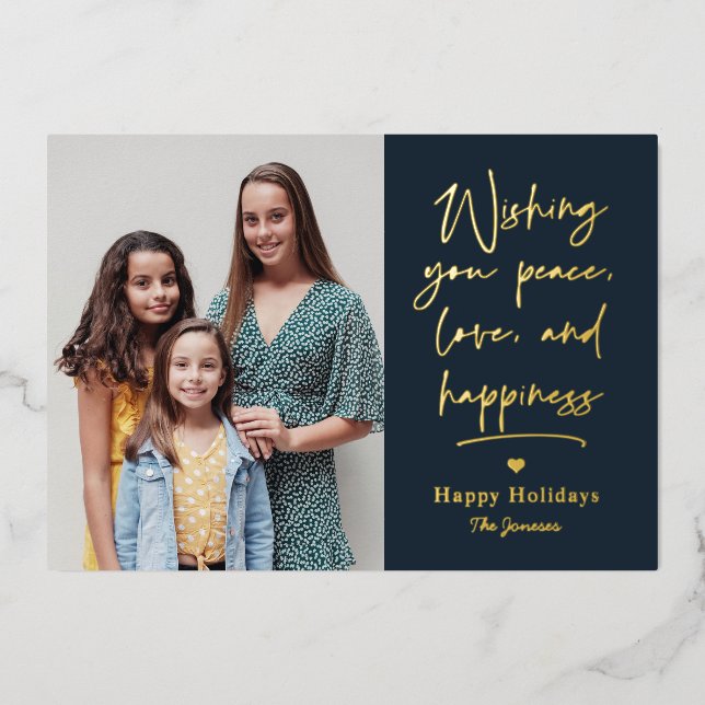 Loving Letter Foil Holiday Card Christmas Card (Front)