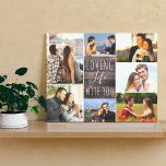 Loving Life with You 7 Photo Collage - Rustic Wood Canvas Print<br><div class="desc">Rustic wrapped canvas which you can personalize with 7 of your favourite photos. The template is set up ready for you to add your photos, working clockwise from the top left. Your photos are set against a country wood look background, which is visible on the sides of the frame. The...</div>