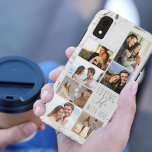 Loving Life with You Grey Marble 7 Photo Collage iPhone XR Case<br><div class="desc">Modern photo collage iPhone case which you can personalize with 7 of your favourite photos. The template is set up ready for you to add your photos, working top to bottom on the left side, then top to bottom on the right side. Your photos are set against a grey marble...</div>