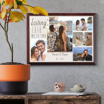 Loving Life with You Personalized 5 Photo Plaque<br><div class="desc">Create your own photo collage plaque with 5 of your favourite photos. The design is lettered with the wording "loving life with you" and you can personalize with your names and date est. The photo template displays your pictures in portrait and landscape format. This design has a colour palette of...</div>
