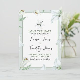 Loving Lillies Save the Date