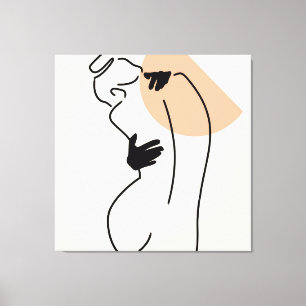 Loving Line Art Canvas Print