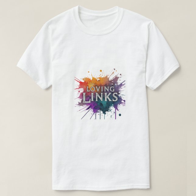 "Loving Links" features a charming t-shirt design (Design Front)