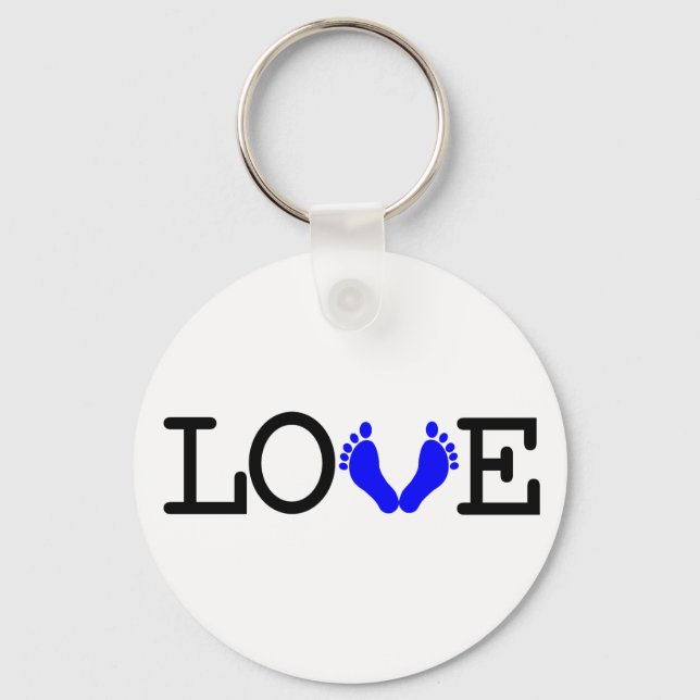 Loving Me Some Babies - Blue Keychain (Front)