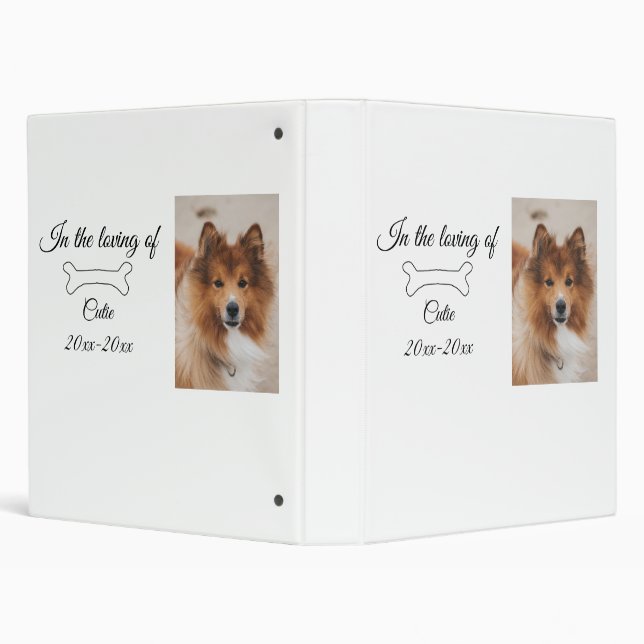 loving memorial keepsake funeral add pet name phot binder (Background)
