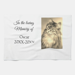 loving memorial keepsake funeral add pet name phot kitchen towel