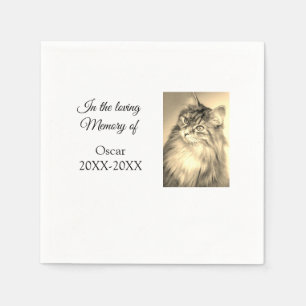 loving memorial keepsake funeral add pet name phot napkin