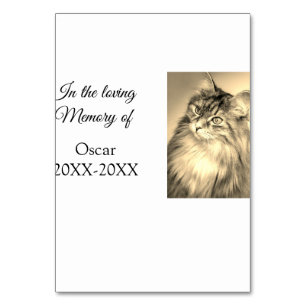 loving memorial keepsake funeral add pet name phot table number