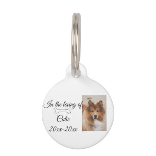 loving memorial keepsake funeral add pet name phot tag