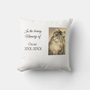 loving memorial keepsake funeral add pet name phot throw pillow