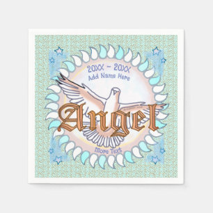 Loving Memory Angel Dove Napkin