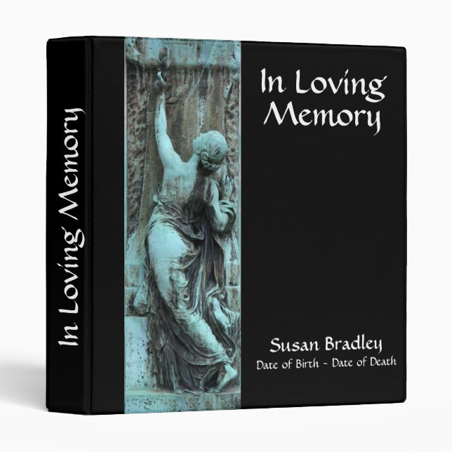 Loving Memory Funerary Art 1 Celebration of Life Binder (Front/Spine)