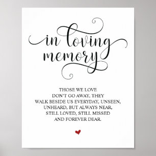 Loving Memory In Our Heart Memorial Sign