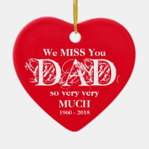 Loving Memory Personalized Dad Christmas Ornament
