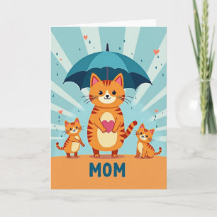 Loving Mom Feline Art Card