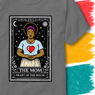 Loving Mom Heart Symbol Vintage Tarot Card Style T-Shirt