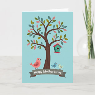 Loving Mother Bird Family Card
