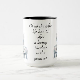 Loving Mother Quote Elephants Mug