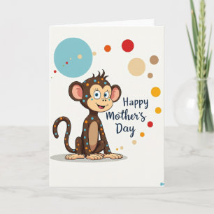 Loving Mothers Day Monkey Art Card