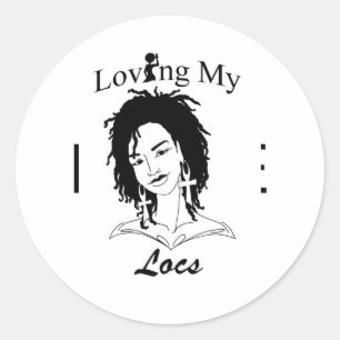Loving My Locs Classic Round Sticker
