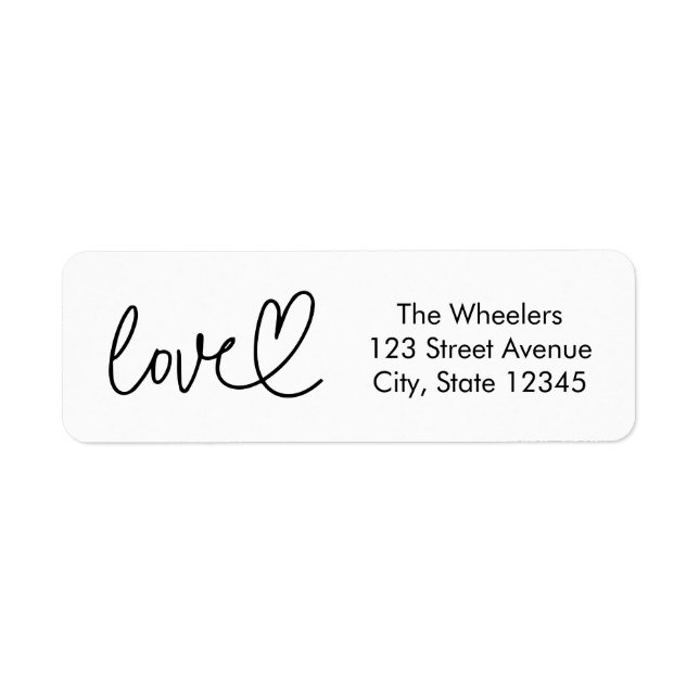 Loving Note EDITABLE COLOR Holiday Address Label (Front)