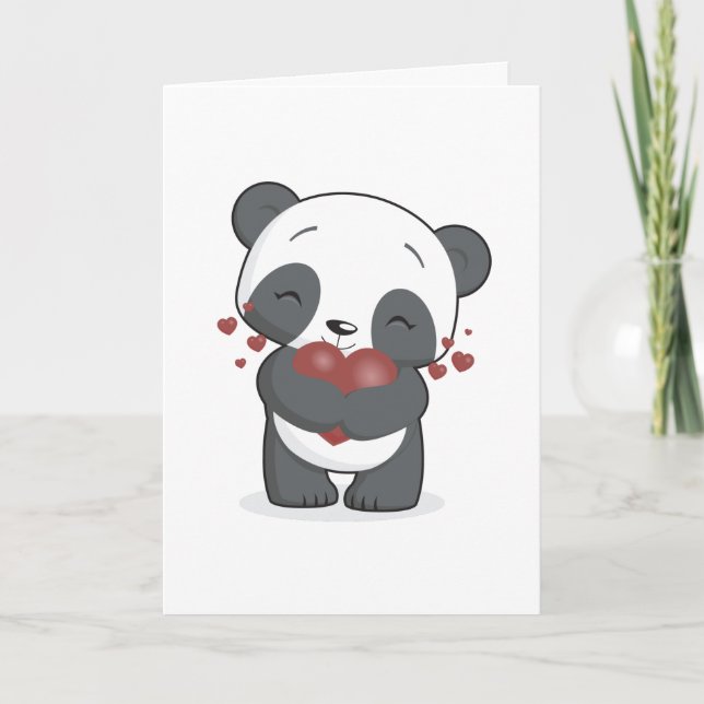Loving Panda Greeting Card (Front)