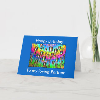 Loving Partner Birthday Card